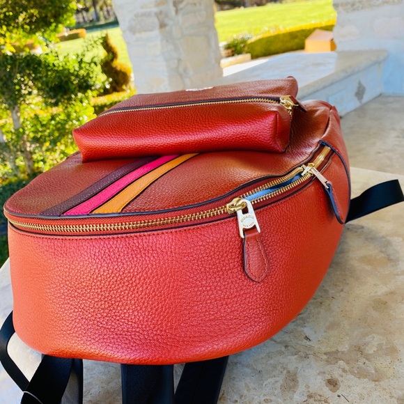 NWT Coach varsity stripe Charlie backpack&wallet - Picture 6 of 16